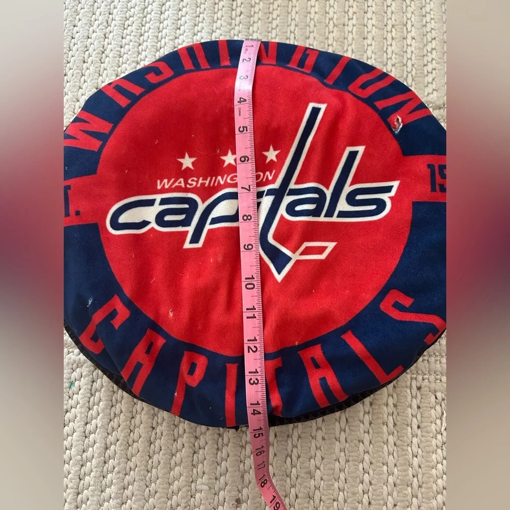 NHL Washington Capitals Soft Red White Blue Hockey Puck Pillow